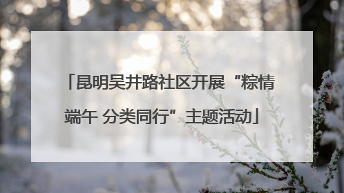 昆明吴井路社区开展“粽情端午 分类同行”主题活动