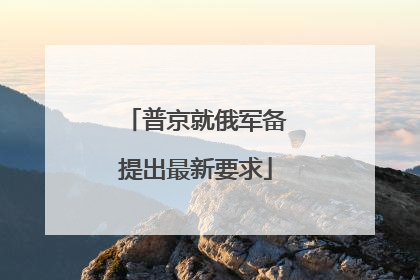 普京就俄军备提出最新要求