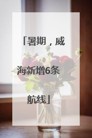 暑期，威海新增6条航线