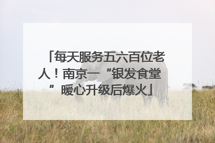 每天服务五六百位老人！南京一“银发食堂”暖心升级后爆火