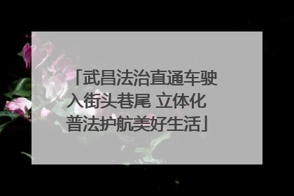 武昌法治直通车驶入街头巷尾 立体化普法护航美好生活