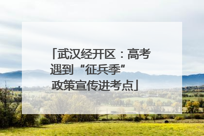 武汉经开区：高考遇到“征兵季”  政策宣传进考点