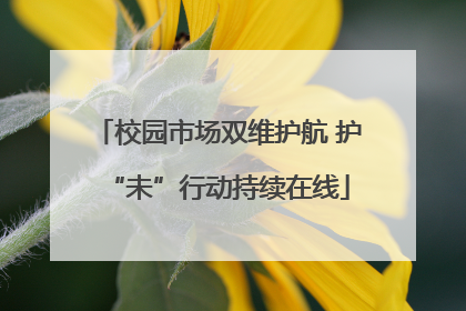 校园市场双维护航 护“未”行动持续在线