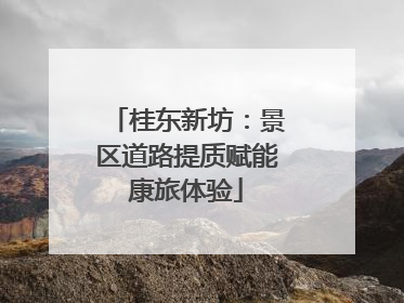 桂东新坊：景区道路提质赋能康旅体验