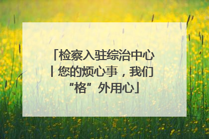 检察入驻综治中心丨您的烦心事，我们“格”外用心