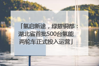 氢启新途，绿耀铜都：湖北省首批500台氢能两轮车正式投入运营