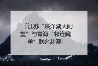 江苏“洪泽湖大闸蟹”与青海“祁连藏羊”联名赴澳