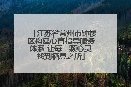 江苏省常州市钟楼区构建心育指导服务体系 让每一颗心灵找到栖息之所