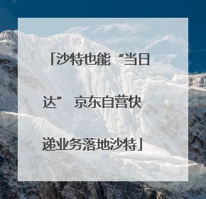 沙特也能“当日达” 京东自营快递业务落地沙特