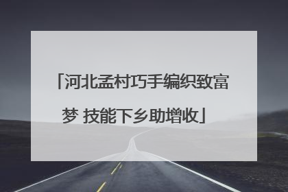 河北孟村巧手编织致富梦 技能下乡助增收