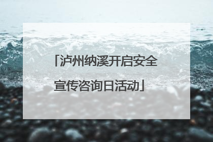 泸州纳溪开启安全宣传咨询日活动