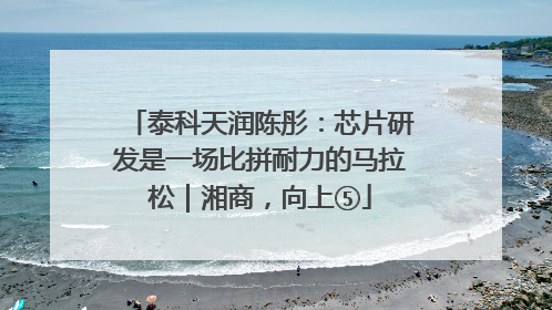 泰科天润陈彤：芯片研发是一场比拼耐力的马拉松｜湘商，向上⑤