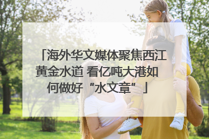 海外华文媒体聚焦西江黄金水道 看亿吨大港如何做好“水文章”