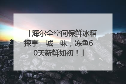 海尔全空间保鲜冰箱探享一城一味，冻鱼60天新鲜如初！