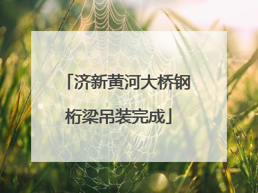 济新黄河大桥钢桁梁吊装完成