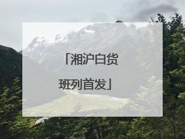 湘沪白货班列首发