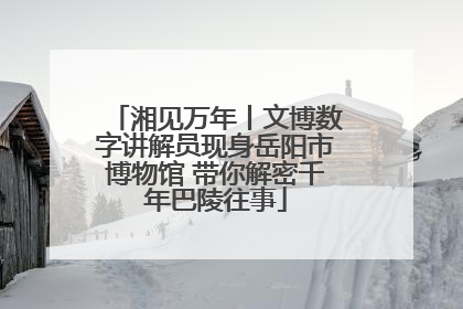 湘见万年丨文博数字讲解员现身岳阳市博物馆 带你解密千年巴陵往事