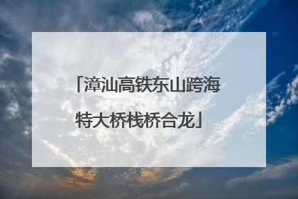 漳汕高铁东山跨海特大桥栈桥合龙
