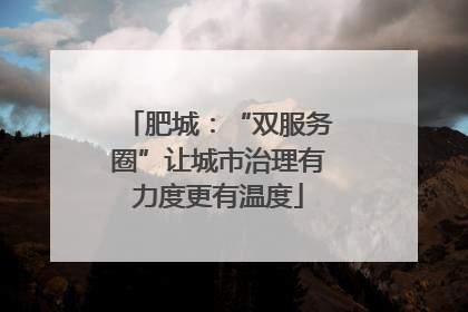肥城：“双服务圈”让城市治理有力度更有温度