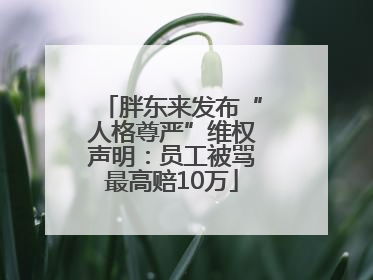 胖东来发布“人格尊严”维权声明：员工被骂最高赔10万