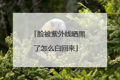 脸被紫外线晒黑了怎么白回来
