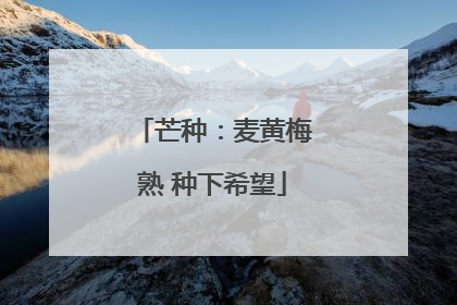 芒种：麦黄梅熟 种下希望