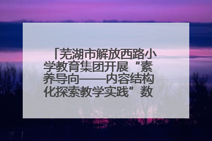 芜湖市解放西路小学教育集团开展“素养导向——内容结构化探索教学实践”数学专题研讨活动