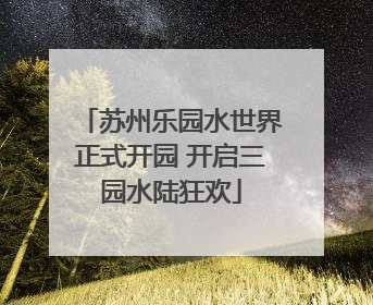 苏州乐园水世界正式开园 开启三园水陆狂欢