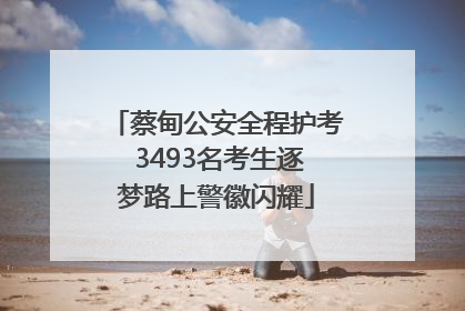 蔡甸公安全程护考 3493名考生逐梦路上警徽闪耀