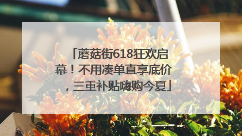 蘑菇街618狂欢启幕！不用凑单直享底价，三重补贴嗨购今夏