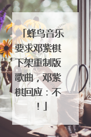 蜂鸟音乐要求邓紫棋下架重制版歌曲，邓紫棋回应：不！
