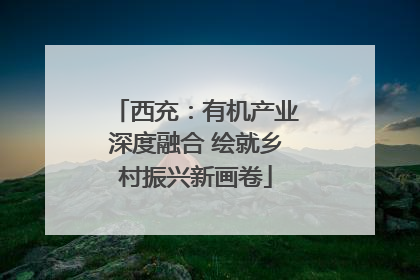 西充：有机产业深度融合 绘就乡村振兴新画卷