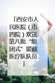 西安市人民医院（市四院）欢送第八批“组团式”援藏医疗队队员