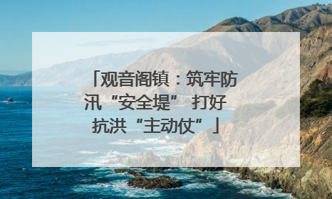 观音阁镇：筑牢防汛“安全堤” 打好抗洪“主动仗”
