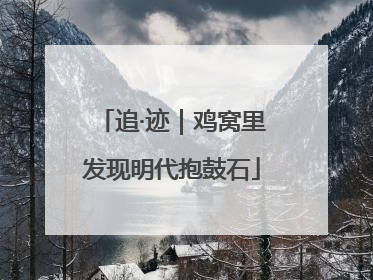 追·迹｜鸡窝里发现明代抱鼓石