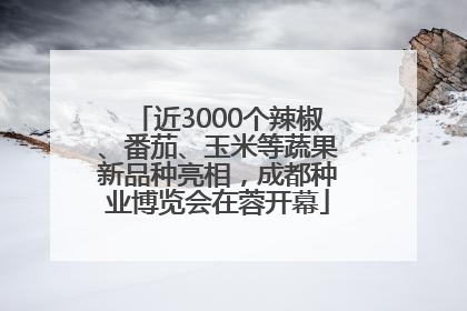 近3000个辣椒、番茄、玉米等蔬果新品种亮相，成都种业博览会在蓉开幕