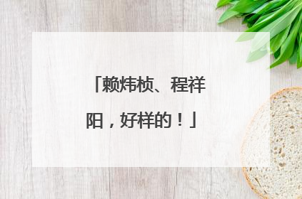 赖炜桢、程祥阳，好样的！