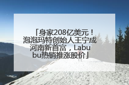 身家208亿美元！泡泡玛特创始人王宁成河南新首富，Labubu热销推涨股价