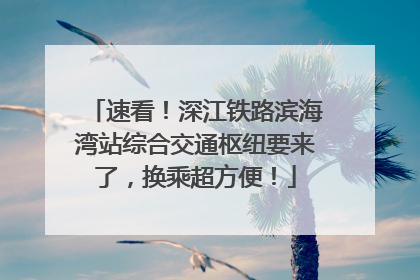 速看！深江铁路滨海湾站综合交通枢纽要来了，换乘超方便！