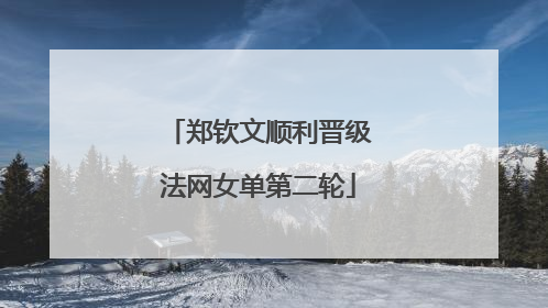 郑钦文顺利晋级法网女单第二轮