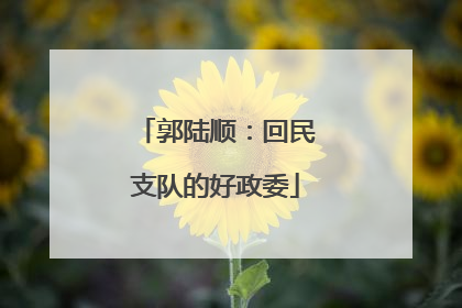 郭陆顺：回民支队的好政委
