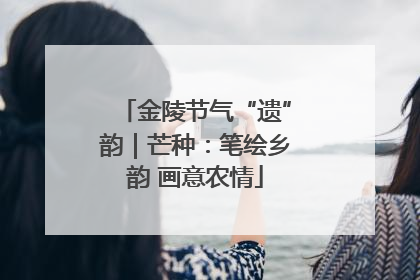 金陵节气“遗”韵｜芒种：笔绘乡韵 画意农情