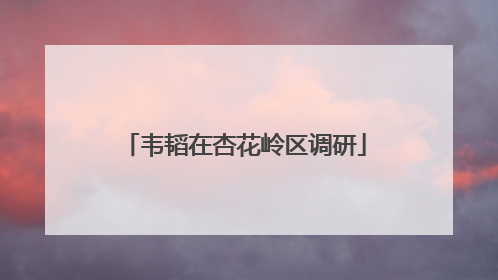 韦韬在杏花岭区调研