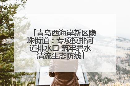 青岛西海岸新区隐珠街道：专项摸排河道排水口 筑牢碧水清流生态防线