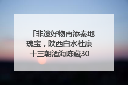 非遗好物再添秦地瑰宝，陕西白水杜康十三朝酒海陈藏30年别具一格