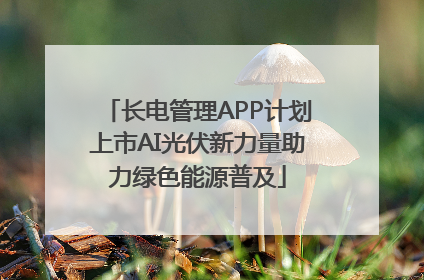 长电管理APP计划上市AI光伏新力量助力绿色能源普及