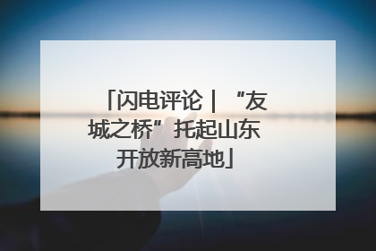 闪电评论｜“友城之桥”托起山东开放新高地