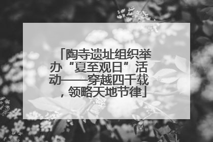 陶寺遗址组织举办“夏至观日”活动——穿越四千载，领略天地节律
