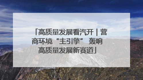 高质量发展看汽开｜营商环境“主引擎” 轰响高质量发展新赛道