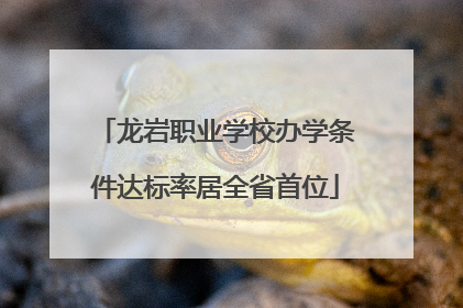 龙岩职业学校办学条件达标率居全省首位